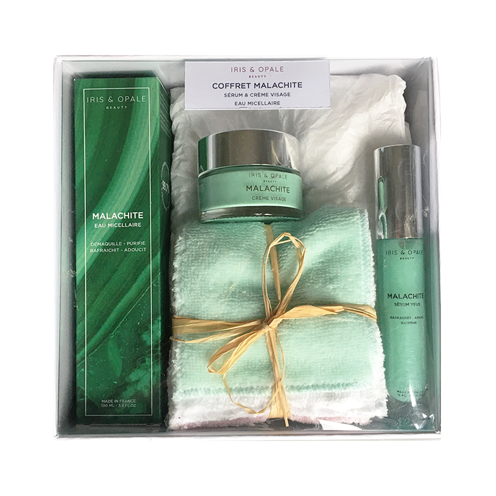 Coffret Malachite – Trio de soins visage peaux impures – Iris & Opale