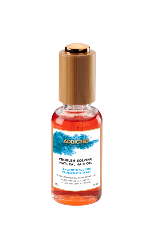 Huile capillaire naturelle apaisante – Camphre et menthe poivrée – Addicted Beauty