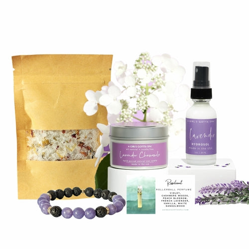 Coffret bien-être Be Well – Bougie, sels de bain et brume d'oreiller – A Girl's Gotta Spa!